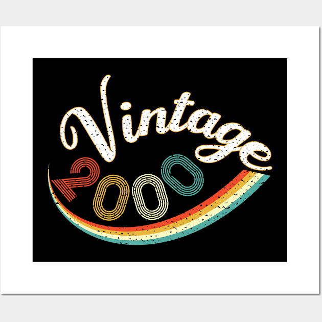 Vintage 2000 20th Birthday Gift 20 Years Old Wall Art by nadjahcom